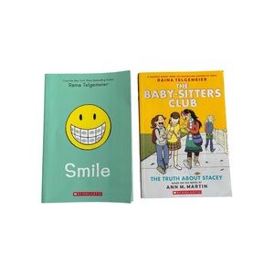 Scholastic Graphic Novels Set of 2. Smile and The Baby-sitters Club
